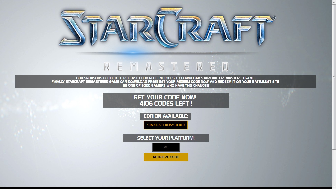 is starcraft remastered free